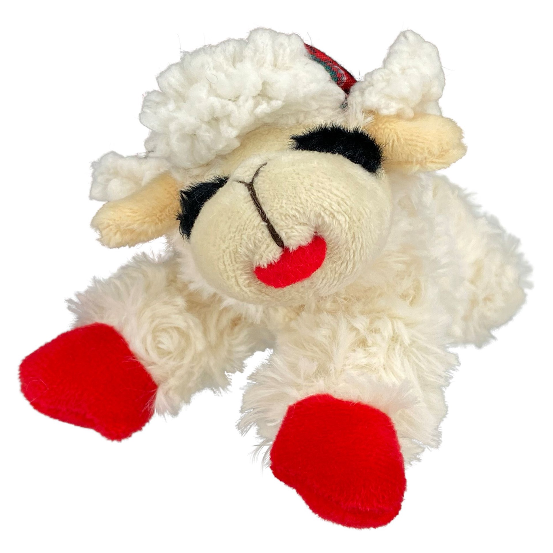 slide 1 of 1, Multipet Holiday Lamp Chop with Trapper Hat Dog Toy, 1 ct