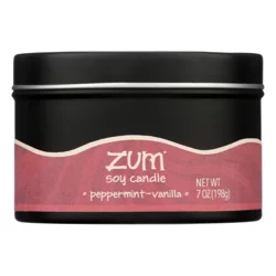 Zum Candle Soy Tin Peppermint Vanilla