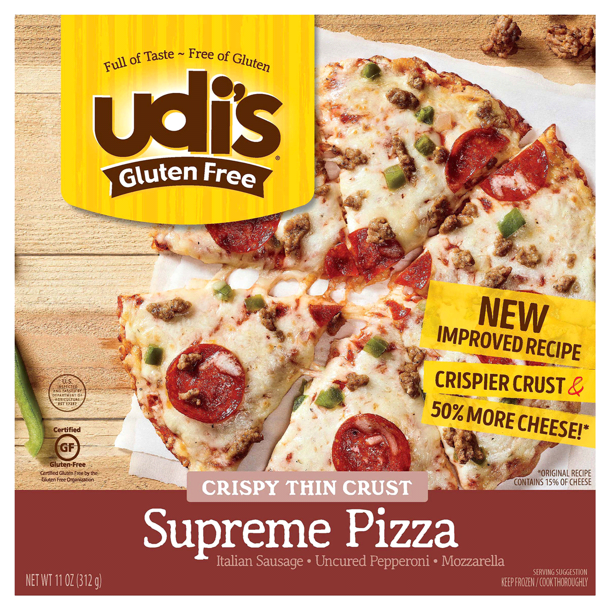 slide 1 of 6, Udi's Pizza 11 oz, 11 oz