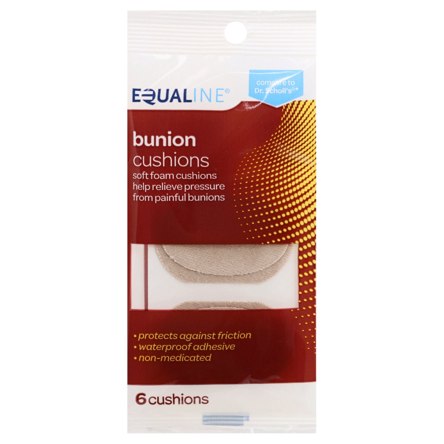 slide 1 of 1, Equaline Bunion Cushion, 6 ct