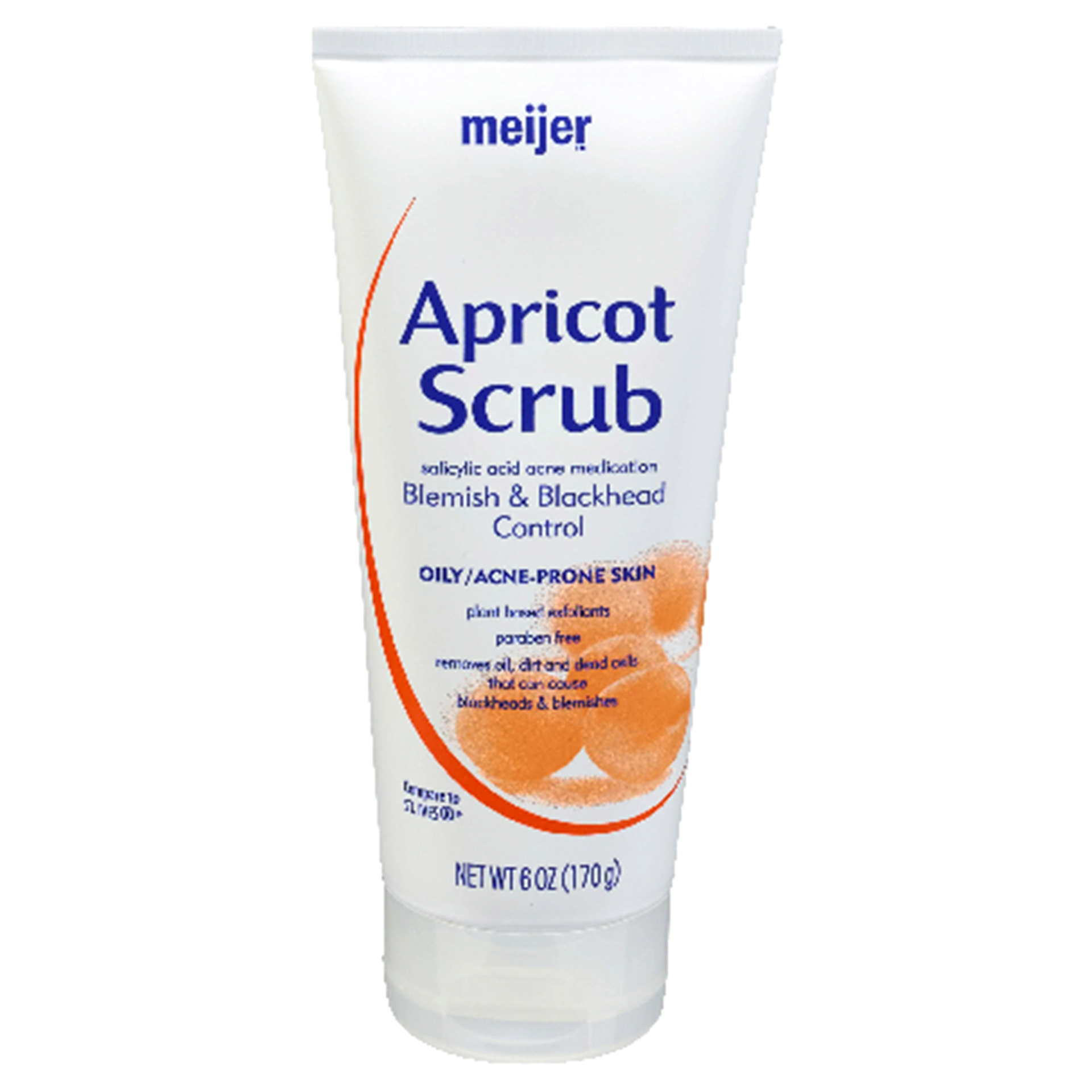 slide 1 of 1, Meijer Medicated Apricot Scrub, 6 oz