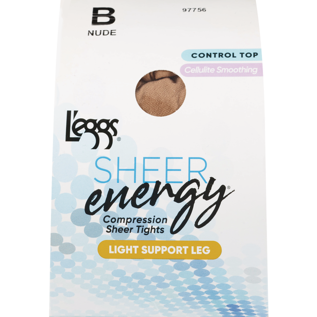 slide 1 of 1, L'EGGS - SHEER ENERGY L'Eggs Sheer Energy Pantyhose Lt Supp Leg Cntrltop Nude B, 1 ct
