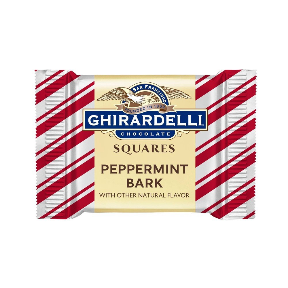 slide 2 of 4, Ghirardelli Holiday Chocolate Squares Gift Box - Peppermint Bark, 4.1 oz