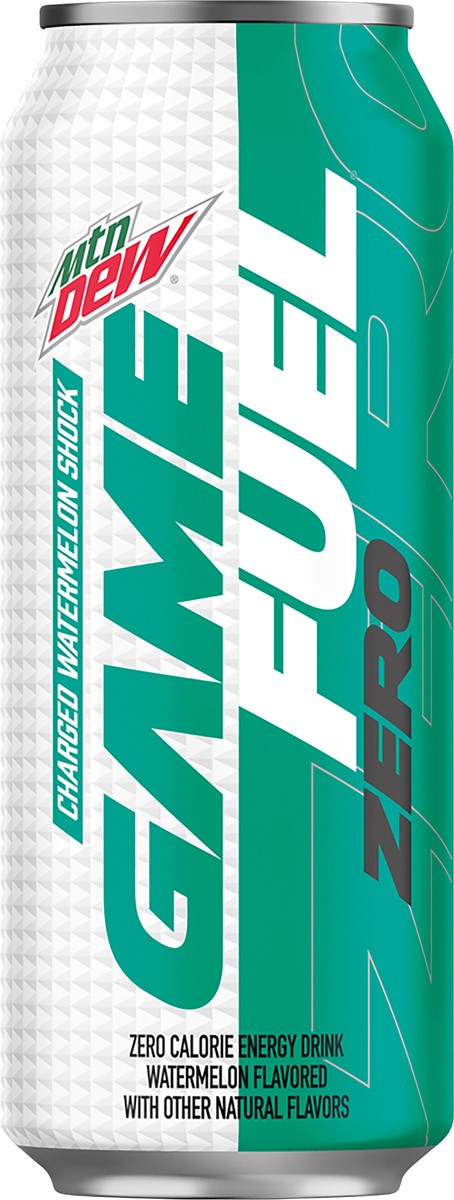 slide 1 of 8, Mountain Dew Game Fuel Zero Calorie Energy Drink Watermelon Flavored - 16 oz, 1 ct