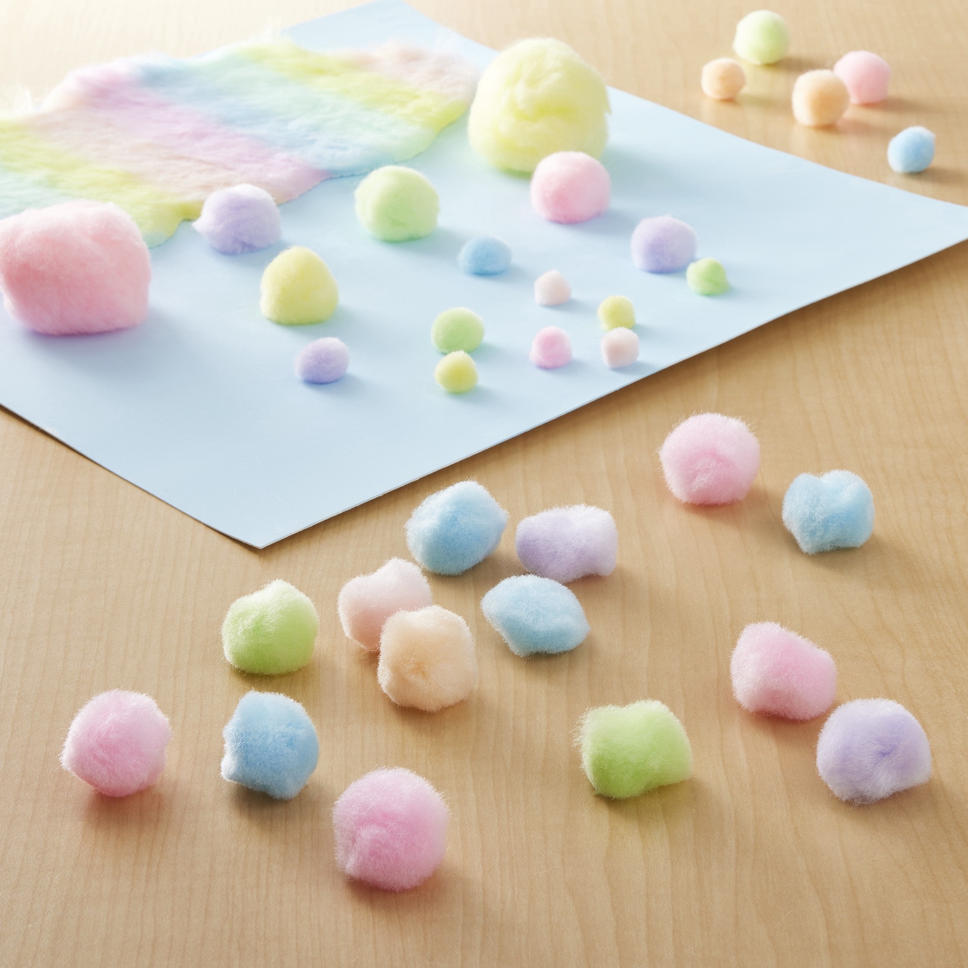 slide 3 of 3, 1" Pastel Pom-Poms By Creatology, 1 in