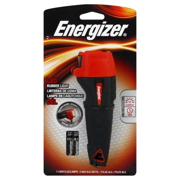 slide 1 of 1, Energizer Flashlight Led Rubber 2aaa, 1 ct