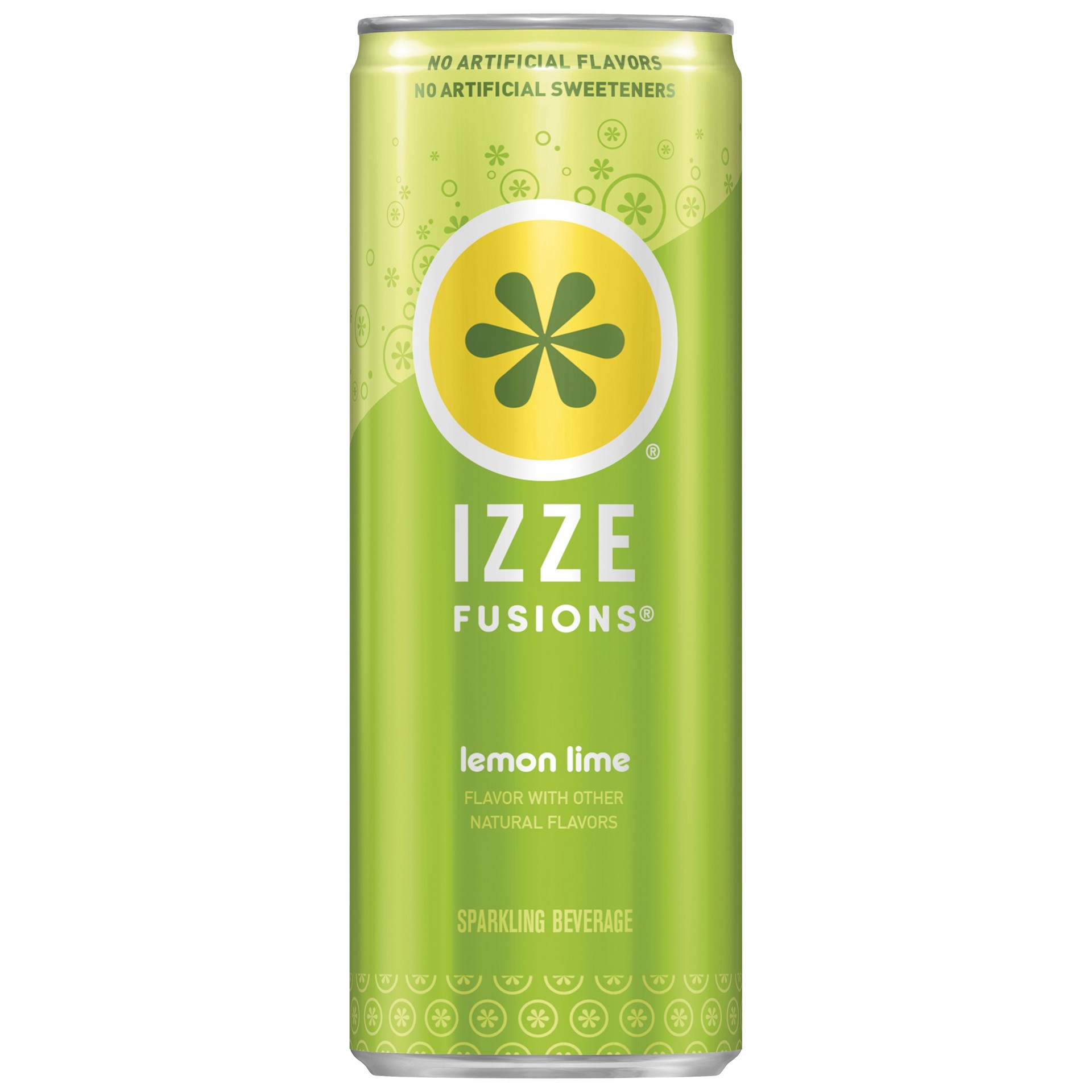 slide 1 of 5, Izze Fusions Lemon Lime Sparkling Beverage 12 Fluid Ounce Aluminum Can - 12 oz, 12 oz