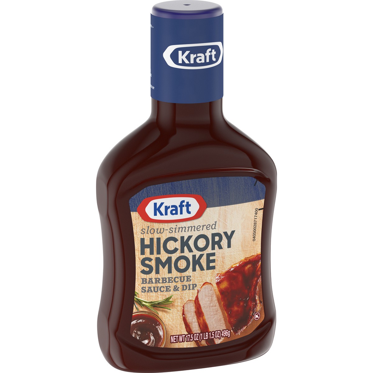 slide 5 of 9, Kraft Hickory Smoke Slow-Simmered Barbecue BBQ Sauce, 17.5 oz Bottle, 17.5 oz