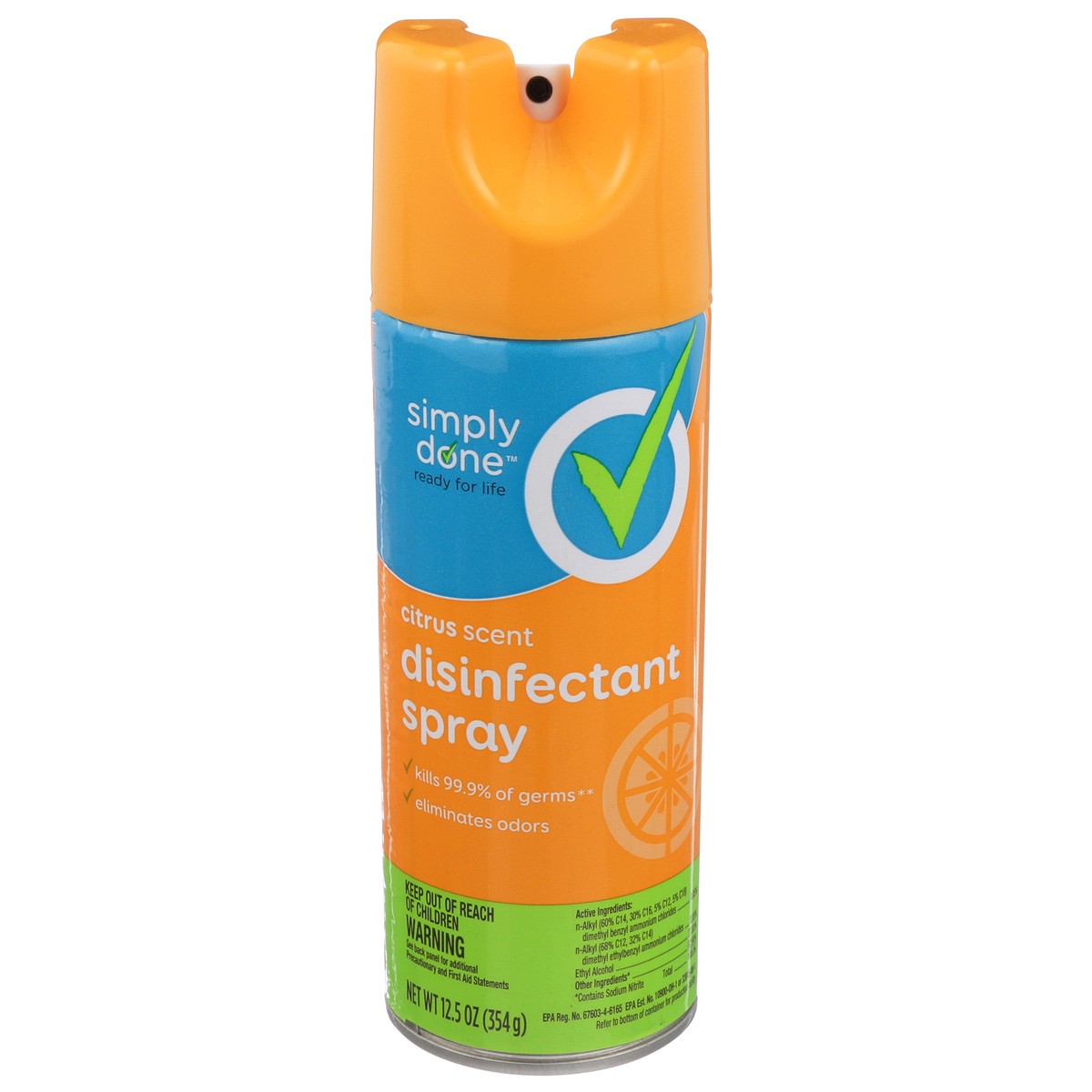 slide 1 of 11, Simply Done Disinfectant Spray Citrus, 12.5 oz