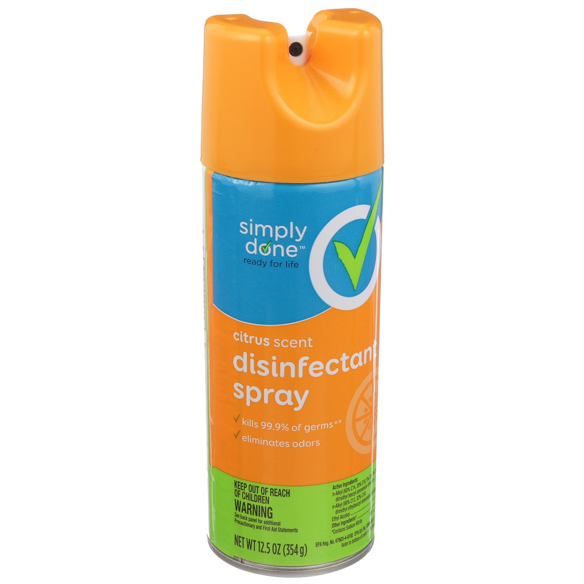 slide 8 of 11, Simply Done Disinfectant Spray Citrus, 12.5 oz