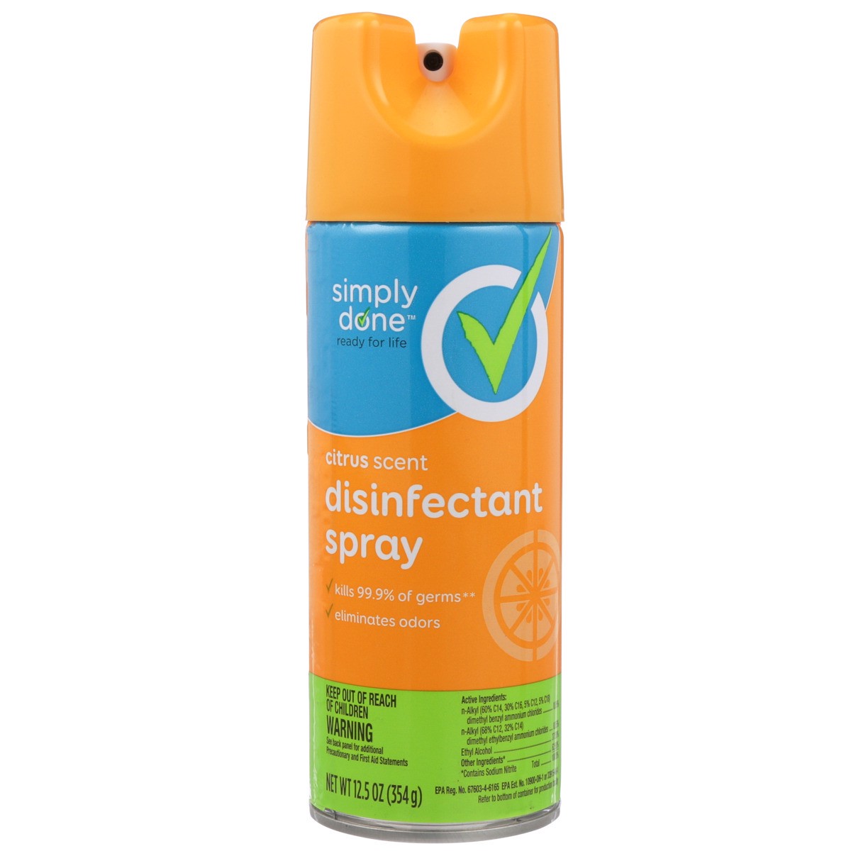 slide 11 of 11, Simply Done Disinfectant Spray Citrus, 12.5 oz