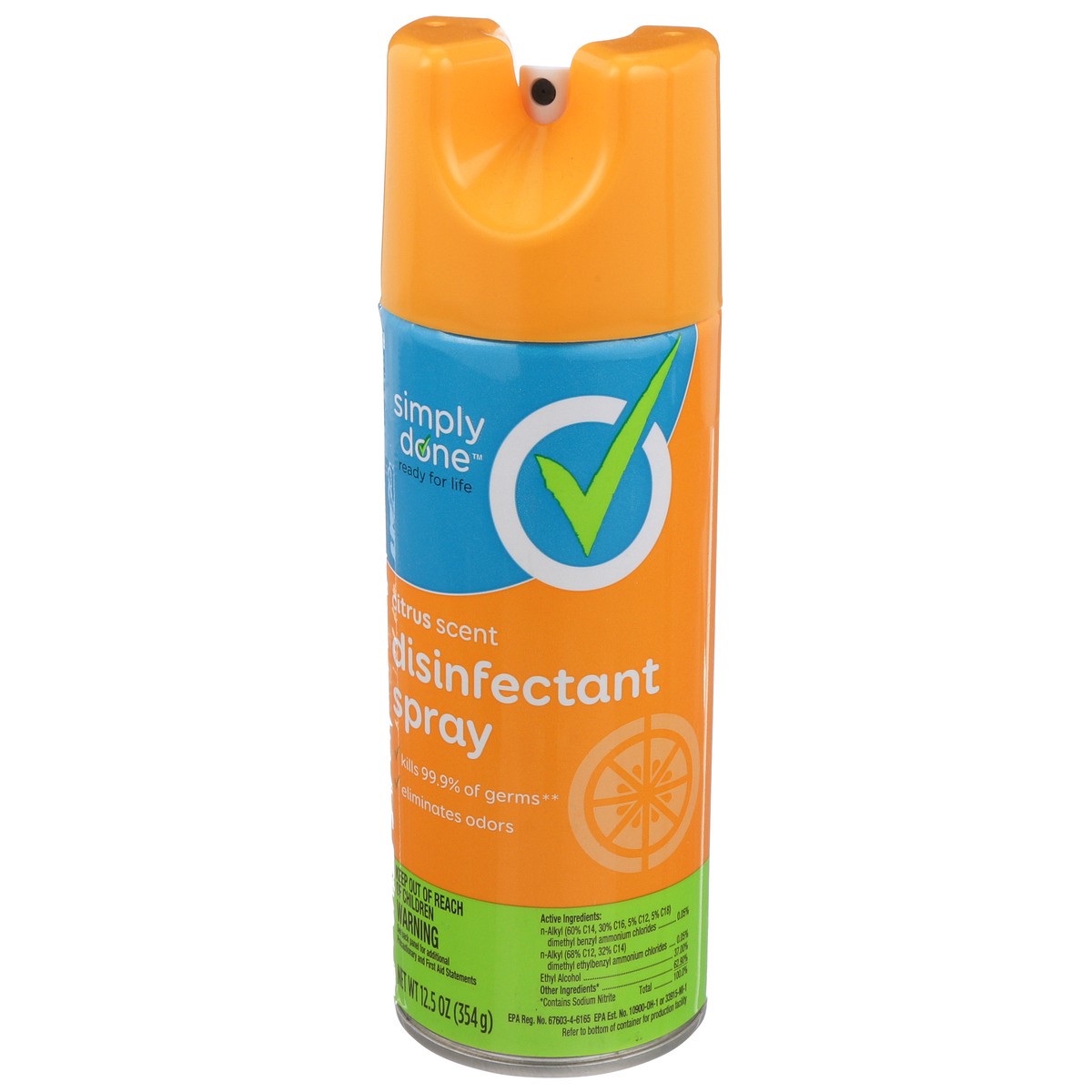 slide 2 of 11, Simply Done Disinfectant Spray Citrus, 12.5 oz