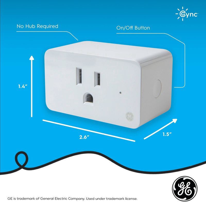 slide 7 of 10, Ge Cync Indoor Smart Plug Works With Amazon Alexa 1 Each, 1 ct