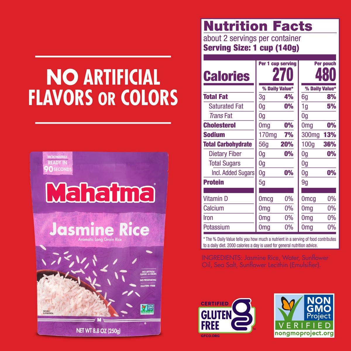 slide 2 of 9, Mahatma Jasmine Rice, 8.8 oz