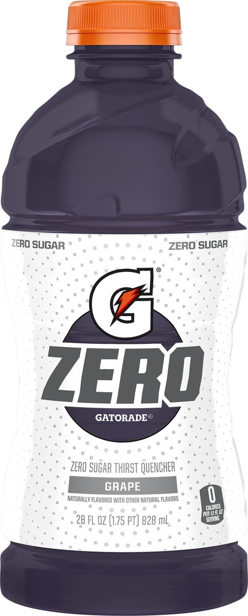 slide 3 of 3, Gatorade Zero Grape - 28 fl oz, 28 fl oz