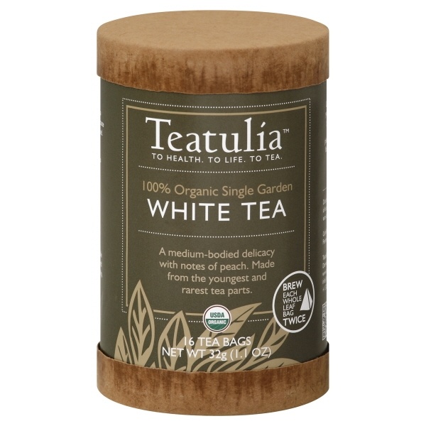 slide 1 of 1, Teatulia White Tea 16 ea, 16 ct