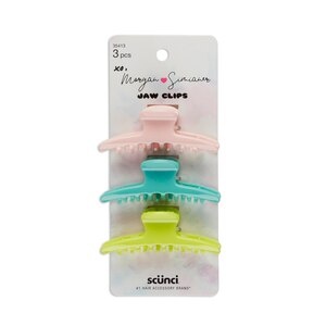 slide 1 of 1, Morgan Simianer Xo Scunci Color Jaw Clips, 3Ct, 3 ct