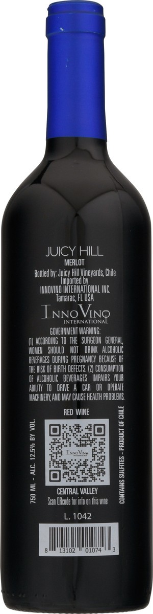 slide 9 of 9, Juicy Hill Juicy Merlot 750 ml, 750 ml