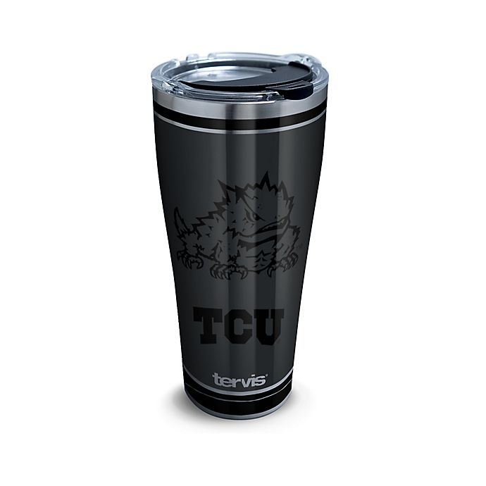 slide 1 of 1, NCAA Tervis Texas Christian University Blackout Stainless Steel Tumbler with Lid, 30 oz