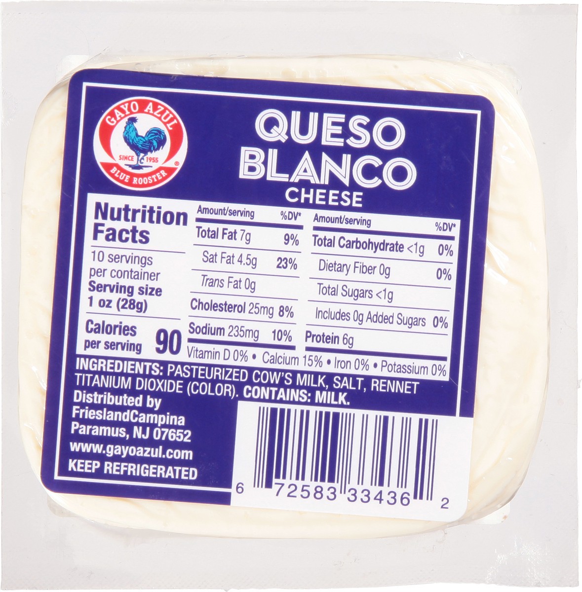 slide 8 of 14, Gayo Azul Mild & Fresh Queso Blanco Cheese 10 oz, 10 oz