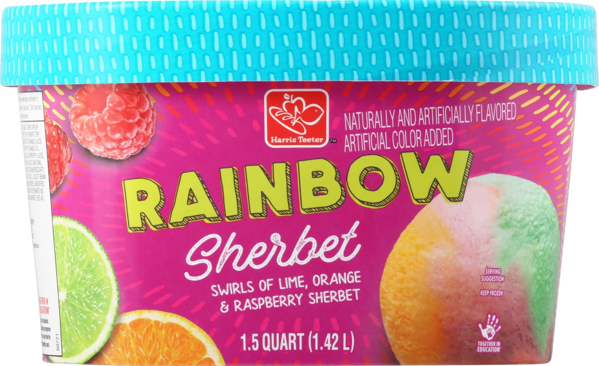 slide 2 of 10, Harris Teeter Sherbet - Rainbow, 48 oz