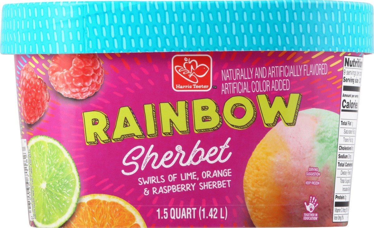 slide 10 of 10, Harris Teeter Sherbet - Rainbow, 48 oz