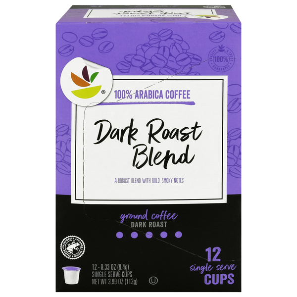 slide 1 of 1, Dark Roast Blend Single Serve Coffee Cups, 12 ct