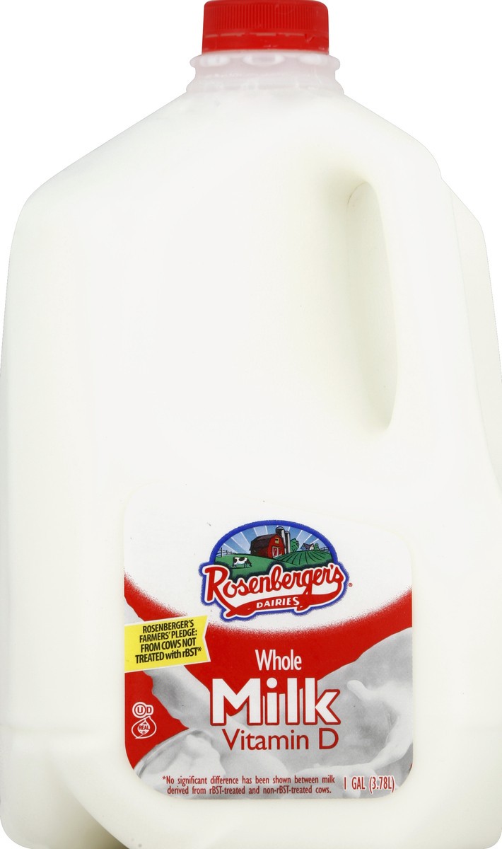 slide 2 of 4, Rosenberger's Whole Vitamin D Milk, 1 gal