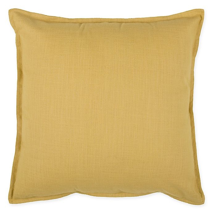 slide 1 of 2, Rizzy Home Flanged Square Indoor/Outdoor Throw Pillow - Yellow, 1 ct