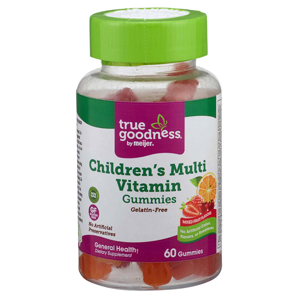 slide 1 of 1, True Goodness Children's Multi Vitamin Gummies, Mixed Berry Flavor, 60 gummies, 60 ct