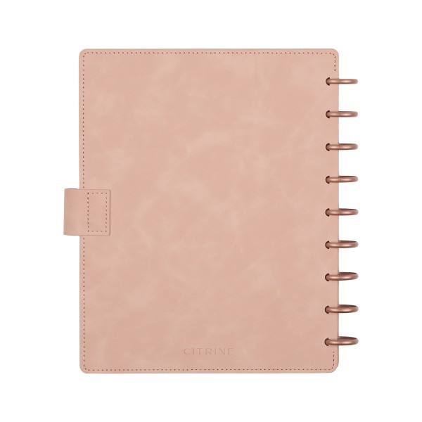 slide 7 of 10, 2026 Citrine Monthly/Weekly Classic Disc Bound Planner, 7"" x 9-1/4"", Blush, January To December, PD0123C008, 1 ct