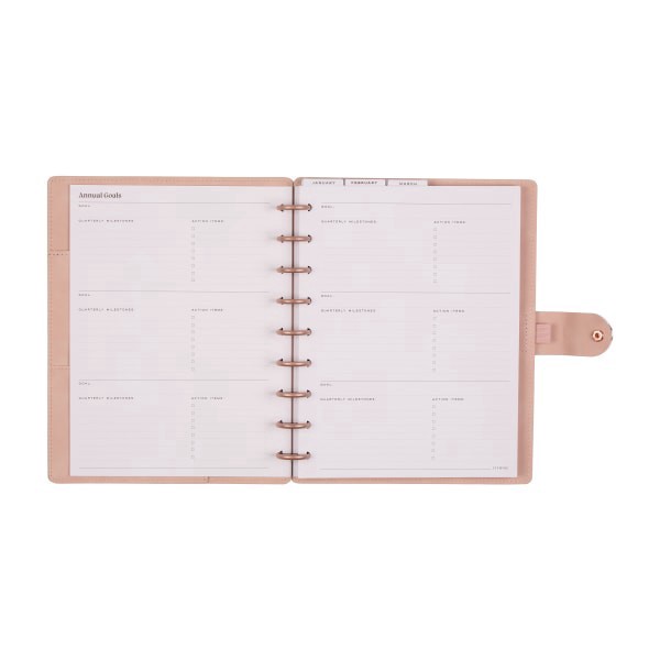 slide 6 of 10, 2026 Citrine Monthly/Weekly Classic Disc Bound Planner, 7"" x 9-1/4"", Blush, January To December, PD0123C008, 1 ct