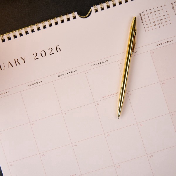 slide 4 of 6, 2026 Happy Planner 12-Month Desk Calendar, 12-1/2"" x 13-1/2"", Ivory, January To December, CW0003S001, 1 ct