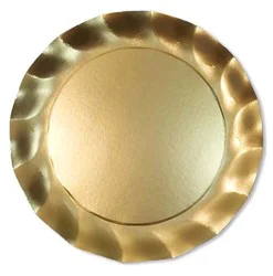 Sophistiplate 12.5 Inches Wavy Gold Charger Plates - 8 ea
