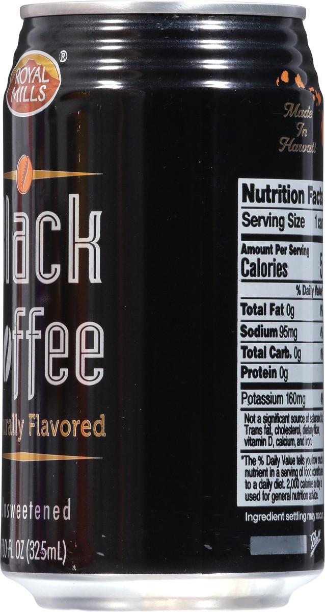 slide 9 of 13, Royal Mills Unsweetened Black Coffee - 11 fl oz, 11 fl oz