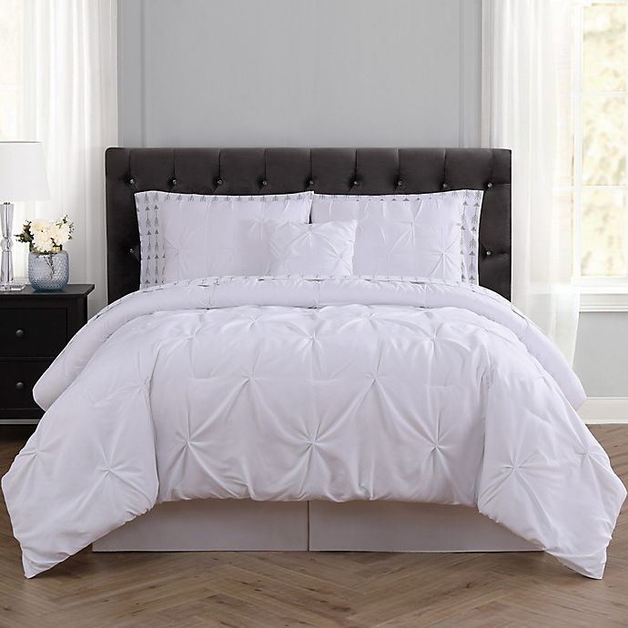 slide 1 of 1, Truly Soft Arrow Pleated Comforter Set, 1 ct