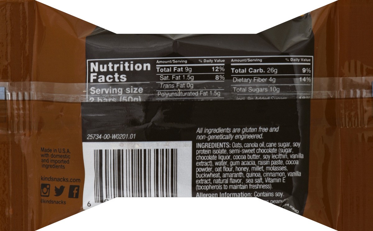 slide 2 of 6, KIND Dark Chocolate Cocoa Breakfast Bars - 2 ct, 1.76 oz