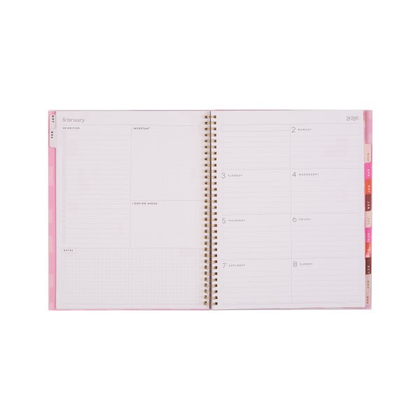 slide 3 of 10, 2026 Organized by Happy Planner Monthly/Weekly Big Twin Loop Planner, 8-1/2"" x 11"", Sunlit Floral, January To December, PT0021B001, 1 ct