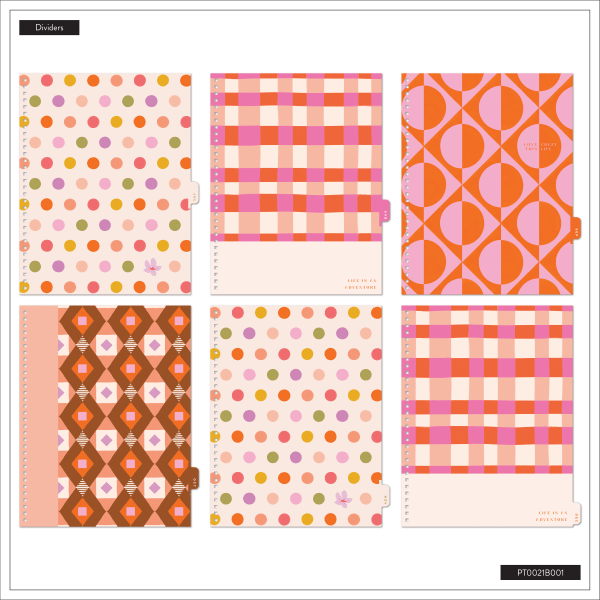 slide 4 of 10, 2026 Organized by Happy Planner Monthly/Weekly Big Twin Loop Planner, 8-1/2"" x 11"", Sunlit Floral, January To December, PT0021B001, 1 ct