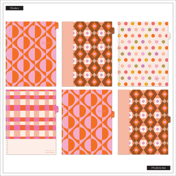 slide 6 of 10, 2026 Organized by Happy Planner Monthly/Weekly Big Twin Loop Planner, 8-1/2"" x 11"", Bright Sunlit Floral, January To December, PTLBD12-184, 1 ct