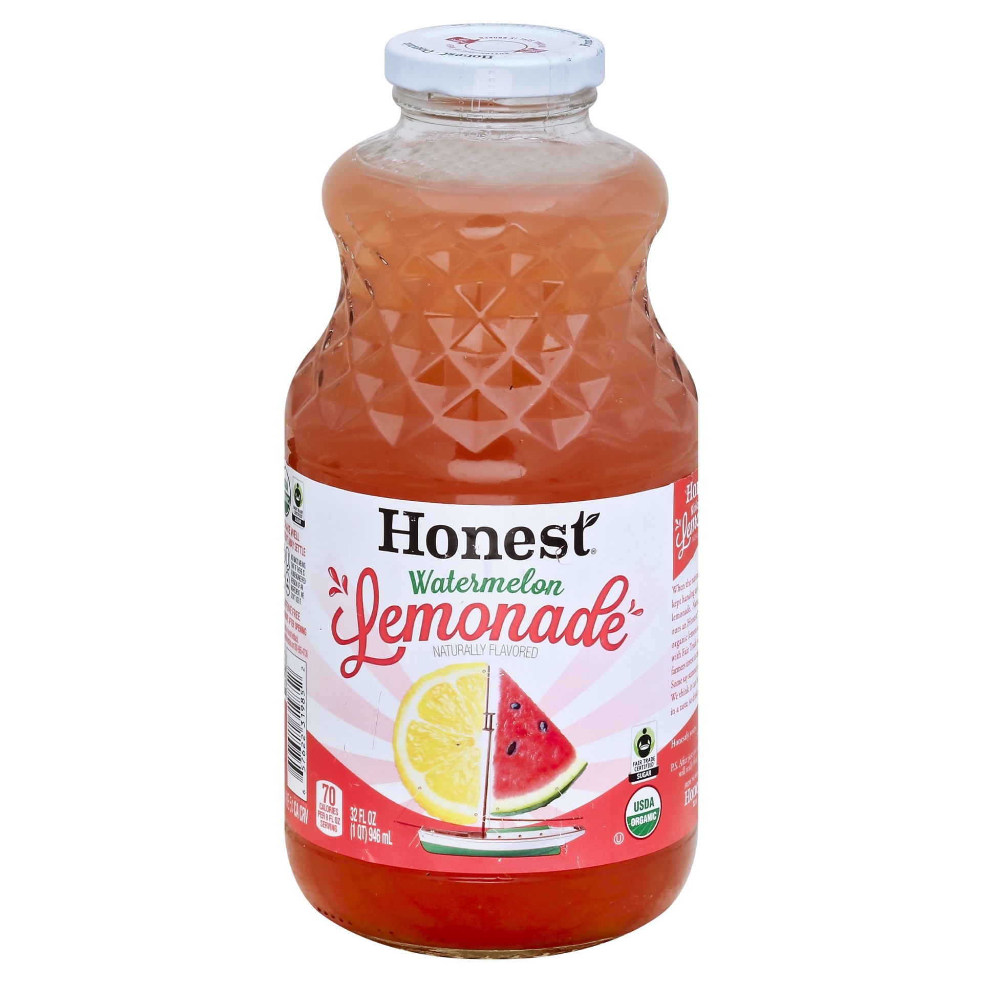 slide 1 of 3, Honest Watermelon Lemonade, 32 oz