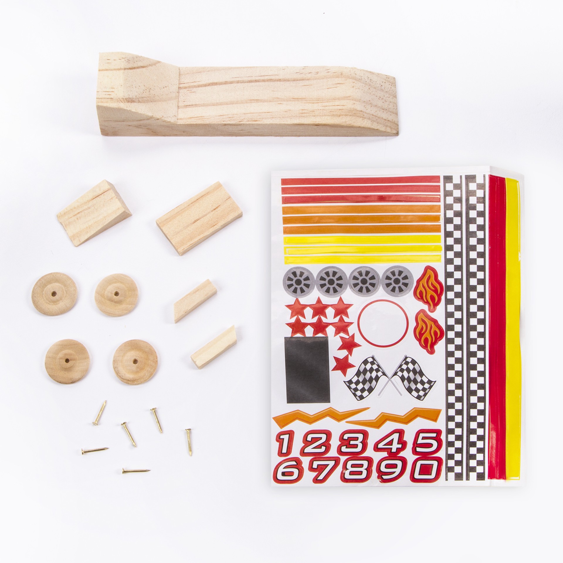 slide 2 of 4, Wooden Race Car Model Kit By Creatology, 6.25 in x 2.125 in