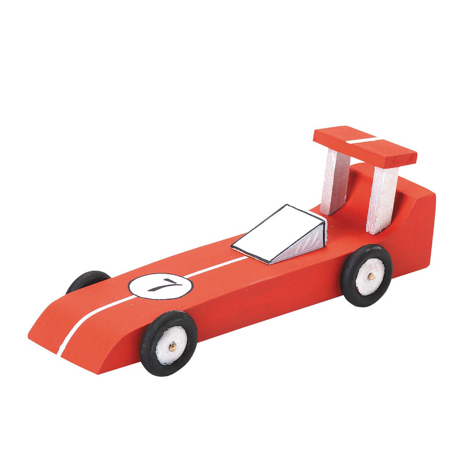 slide 4 of 4, Wooden Race Car Model Kit By Creatology, 6.25 in x 2.125 in