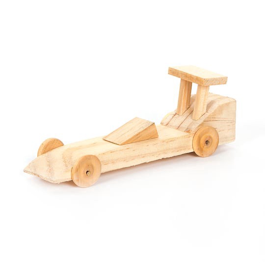 slide 1 of 4, Wooden Race Car Model Kit By Creatology, 6.25 in x 2.125 in