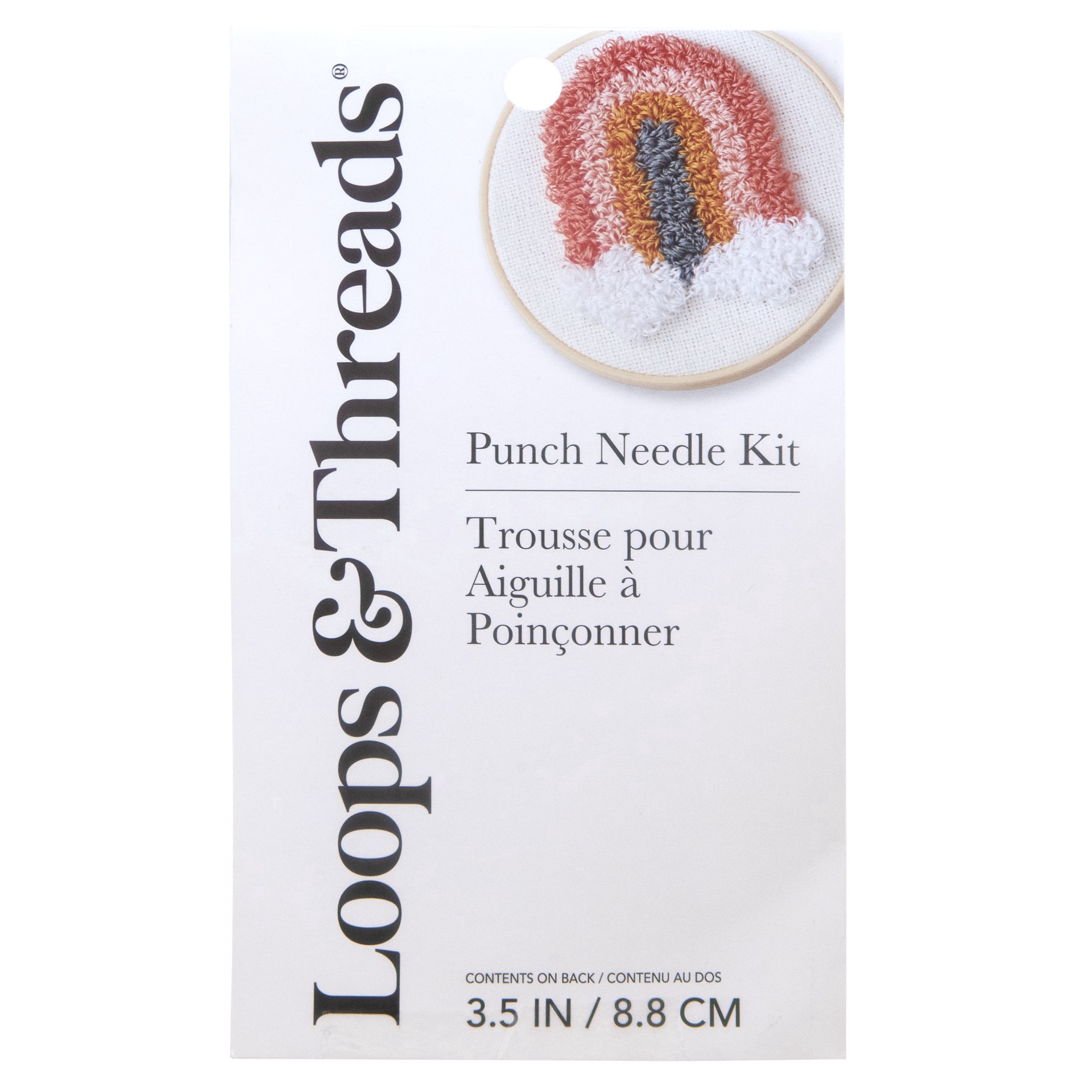 slide 3 of 4, Rainbow Punch Needle Kit By Loops & Threads, 3.5 in x 3.5 in