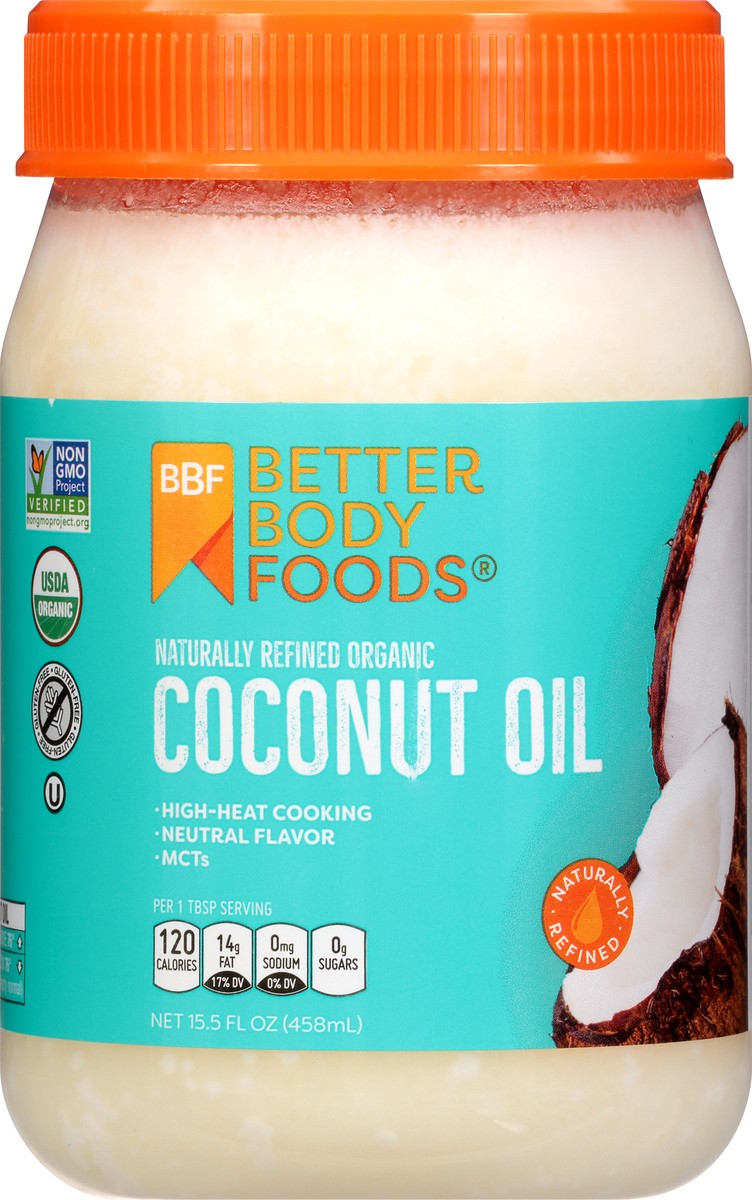 slide 6 of 9, BetterBody Foods Organic Naturally Refined Coconut Oil, 15.5 oz