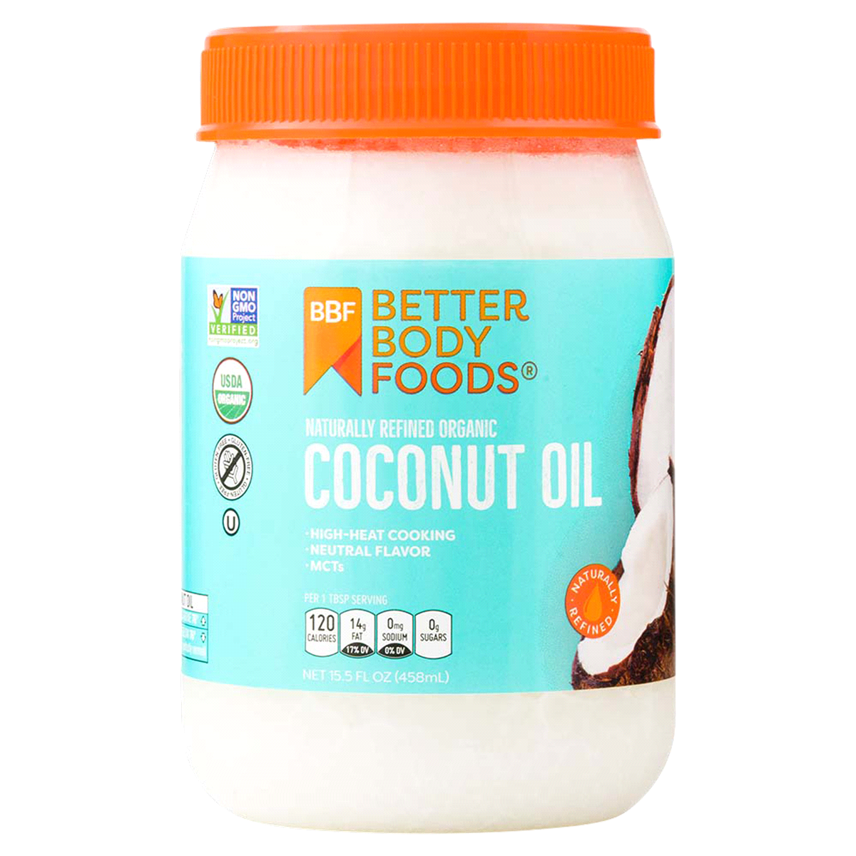slide 1 of 1, BetterBody Foods Organic Coconut Naturally Refined Oil, 15.5 oz