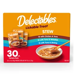 Delectables Lickable Cat Treat Stew Variety Pack