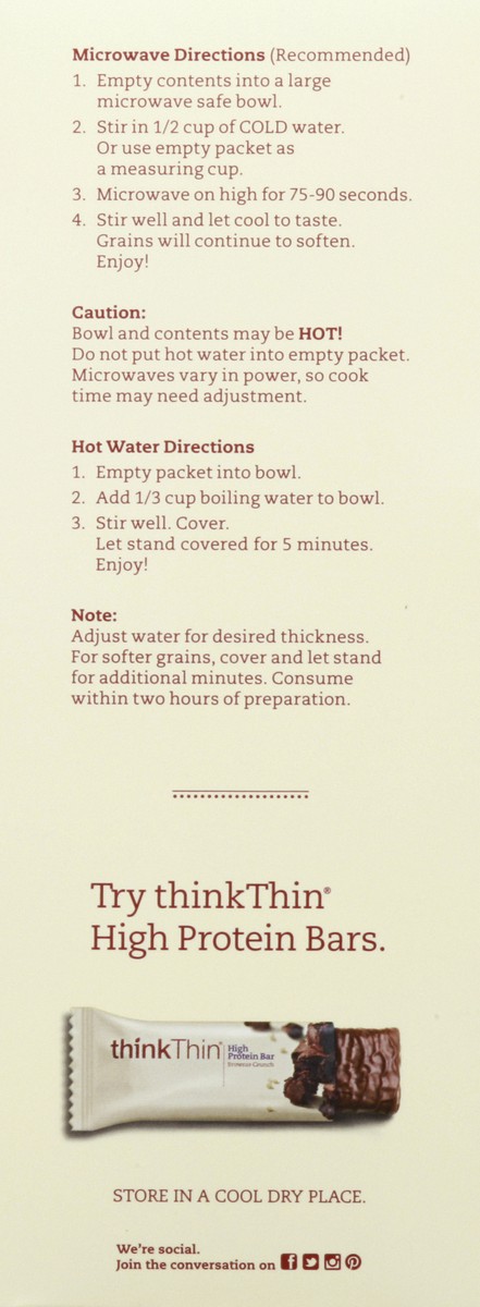 slide 3 of 4, think! Honey Peanut Butter Oatmeal, 6 ct; 1.76 oz