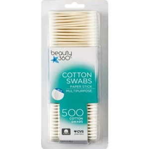 slide 1 of 1, Beauty 360 Cotton Swabs, 500 ct